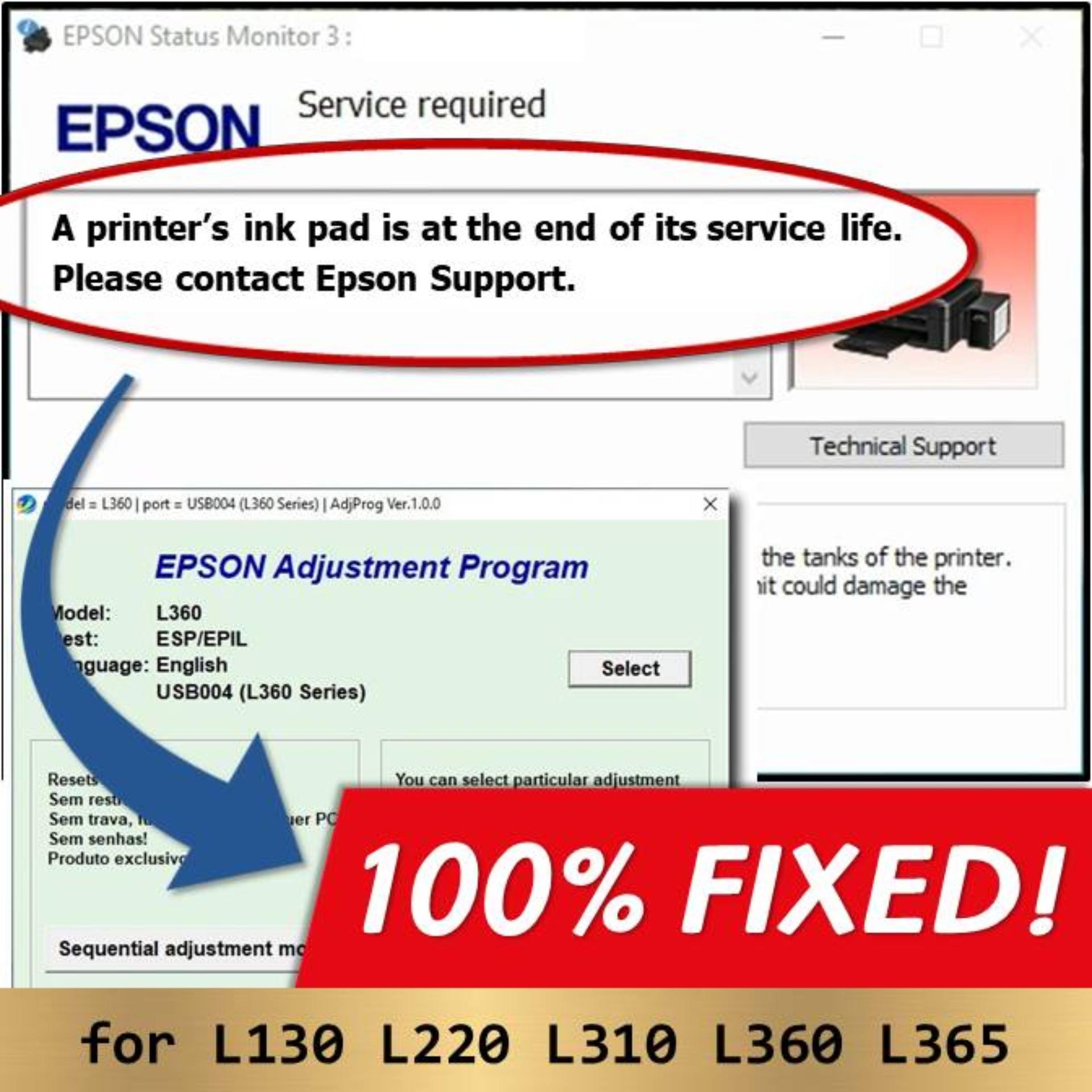 Epson l220 resetter adjustment online